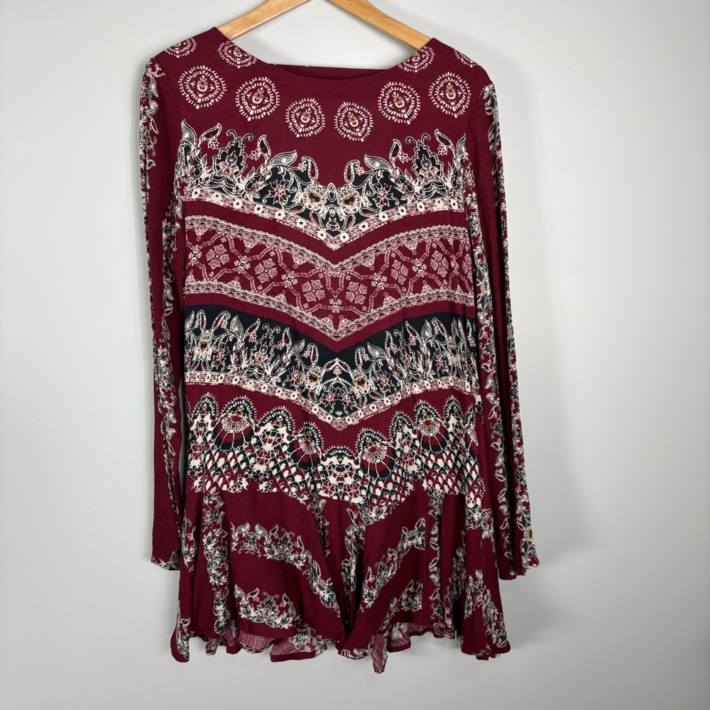 Free People Boho Long Sleeve Tunic dress Sz S